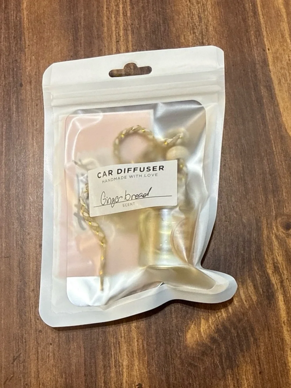 Car Diffuser - Gingerbread Scent - Gold